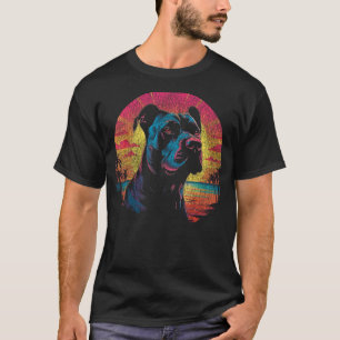 Funny Retro American Pit Bull Terrier Dog Vintage  T-Shirt