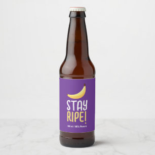 Funny Retro Banana Party Favours Puns Editable Beer Bottle Label