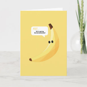 Funny Retro Banana Party Favours Puns Editable Card