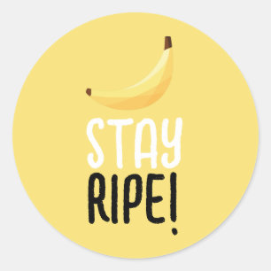 Funny Retro Banana Party Favours Puns Editable Classic Round Sticker
