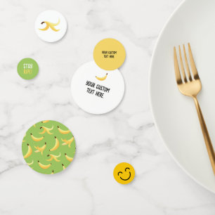 Funny Retro Banana Party Favours Puns Editable Confetti