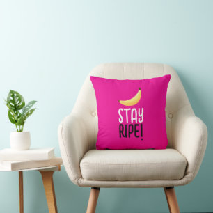 Funny Retro Banana Party Favours Puns Editable Cushion