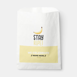 Funny Retro Banana Party Favours Puns Editable Favour Bags
