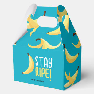Funny Retro Banana Party Favours Puns Editable Favour Box