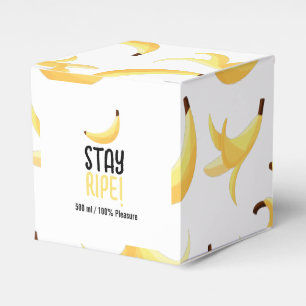 Funny Retro Banana Party Favours Puns Editable Favour Box