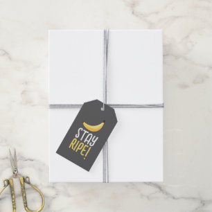 Funny Retro Banana Party Favours Puns Editable Gift Tags