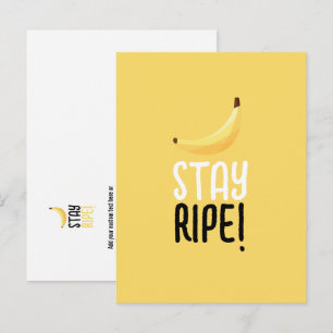 Funny Retro Banana Party Favours Puns Editable Holiday Postcard