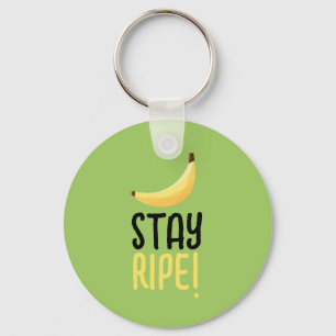 Funny Retro Banana Party Favours Puns Editable Key Ring