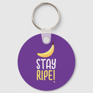 Funny Retro Banana Party Favours Puns Editable Key Ring
