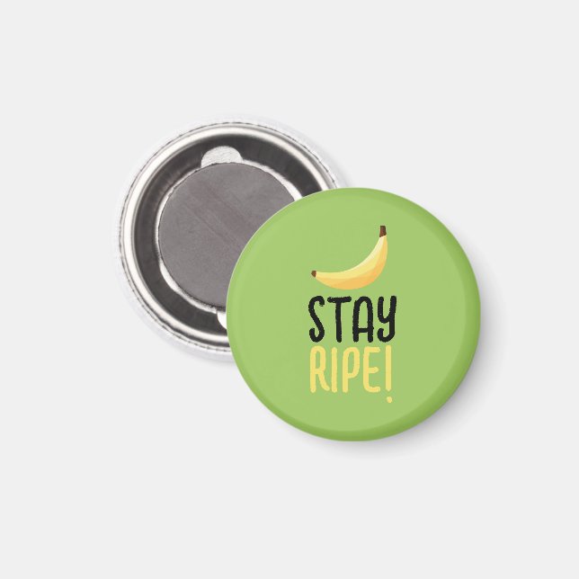Funny Retro Banana Party Favours Puns Editable Magnet (Front/Back)