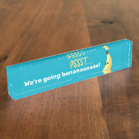 Funny Retro Banana Party Favours Puns Editable