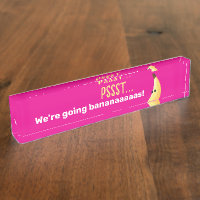 Funny Retro Banana Party Favours Puns Editable