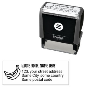 Funny Retro Banana Party Favours Puns Editable Self-inking Stamp