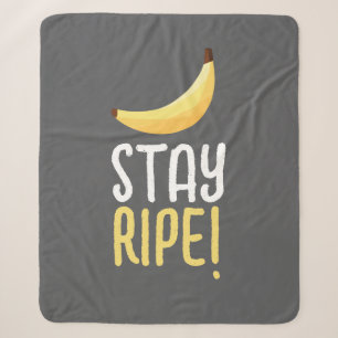 Funny Retro Banana Party Favours Puns Editable Sherpa Blanket