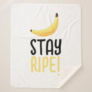 Funny Retro Banana Party Favours Puns Editable Sherpa Blanket