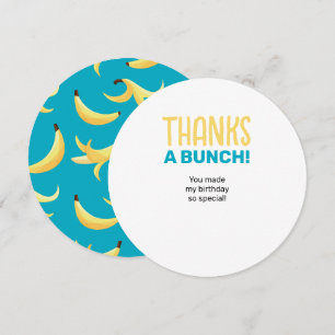 Funny Retro Banana Party Favours Puns Editable Thank You Card