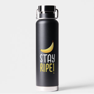 Funny Retro Banana Party Favours Puns Editable Water Bottle