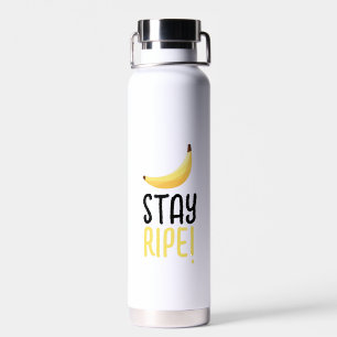 Funny Retro Banana Party Favours Puns Editable Water Bottle