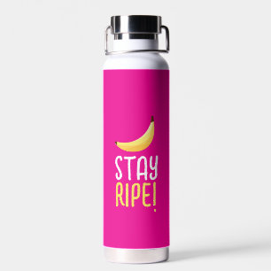 Funny Retro Banana Party Favours Puns Editable Water Bottle