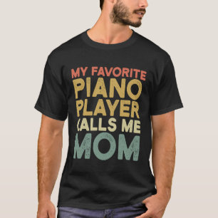 Funny Retro Band Mum Piano Mum Marching Band Love T-Shirt