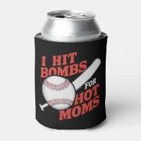 Funny Retro Baseball I Hit Bombs For Hot Moms