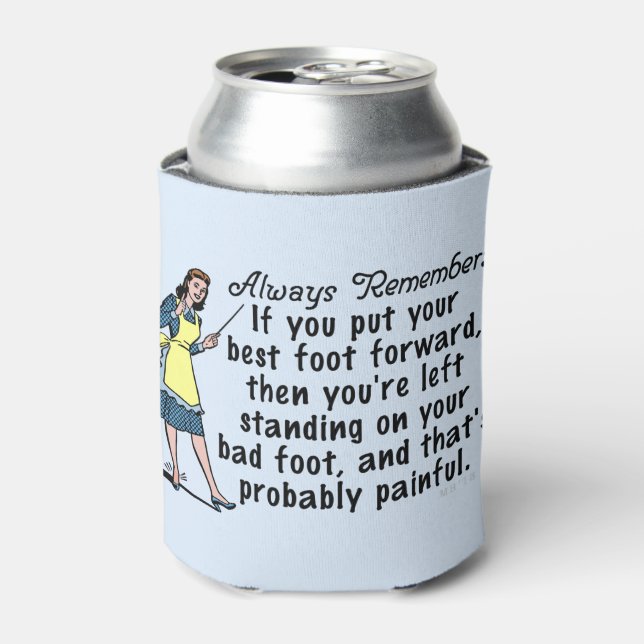 Funny Retro Best Foot Demotivational Can Cooler (Can Front)