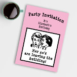 Funny Retro Birthday Any Age Invitation<br><div class="desc">Get ready to celebrate with a blast from the past! Our funny retro cartoon design birthday invitation has a unique and classic style that will be sure to put a smile on your guests' faces. Perfect for any age, this invitation will let your loved ones know that you are ready...</div>
