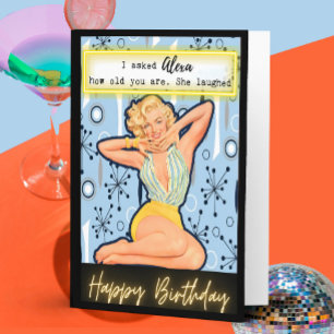 Funny Retro Birthday Card Best Friend-Sassy-Alexa