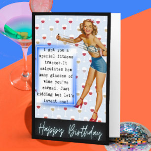 Funny Retro Birthday Card Best Friend-Sassy-Fitnes