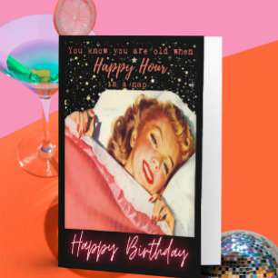Funny Retro Birthday Card Best Friend-Sassy-Happy