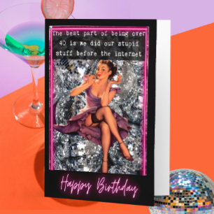 Funny Retro Birthday Card Best Friend-Sassy-Intern