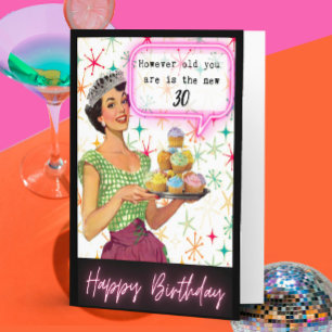 Funny Retro Birthday Card Best Friend-Sassy-New30