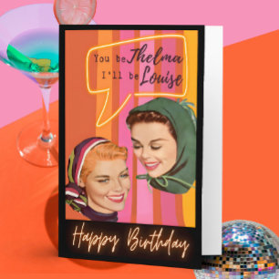 Funny Retro Birthday Card Best Friend-Sassy-Thelma