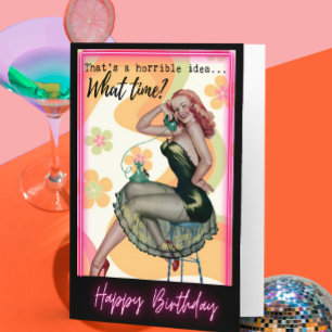 Funny Retro Birthday Card Best Friend-Sassy-Time