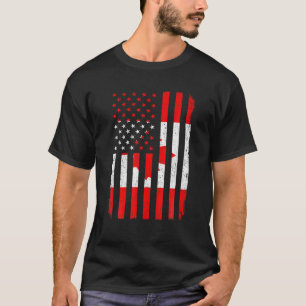 Funny Retro Canada Flag America Flag Jersey Men Wo T-Shirt