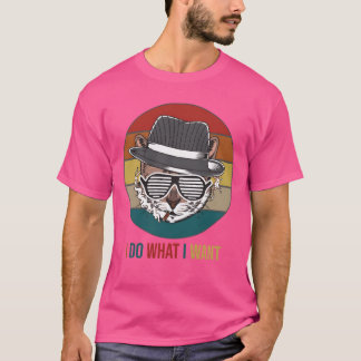 Funny Retro Cat lover 90s vintage anime men women T-Shirt