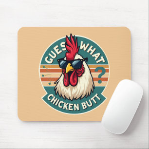  Funny Retro Chicken Butt Joke Design Mouse Pad