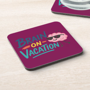 Funny Retro Chill Mode Drink Coasters (Set of 6)