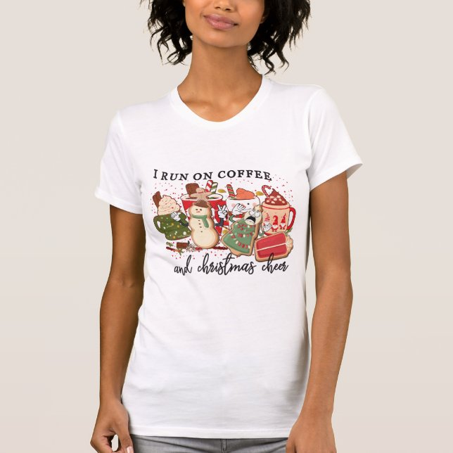 Funny Retro Christmas Coffee Shirt (Front)