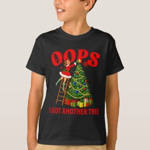 Funny Retro Christmas Oops I Got Another Tree Prem T-Shirt