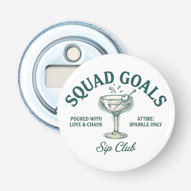 Funny Retro Cocktail Party Design Bottle Opener (Front)