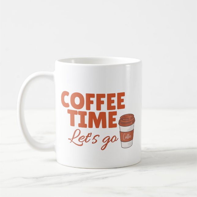 Funny Retro Coffee Lover Mug  (Left)