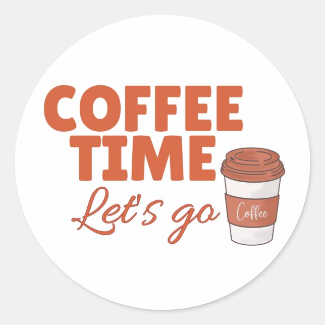 Funny Retro Coffee Lover Sticker (Front)