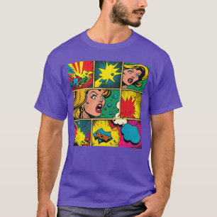 Funny Retro Comic Pop Art Fun Cartoon Comics Manga T-Shirt