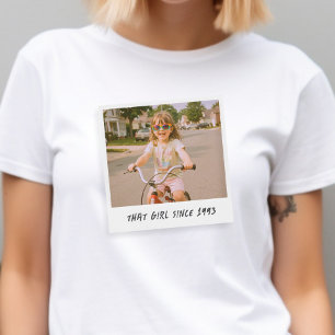 Funny Retro Custom Photo Birthday Tri-Blend Shirt