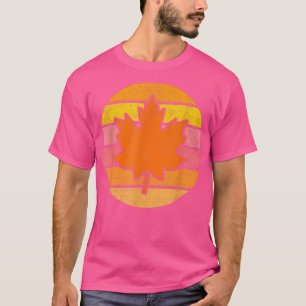 Funny Retro Cute Maple Leaf Happy Fall Autumn Than T-Shirt