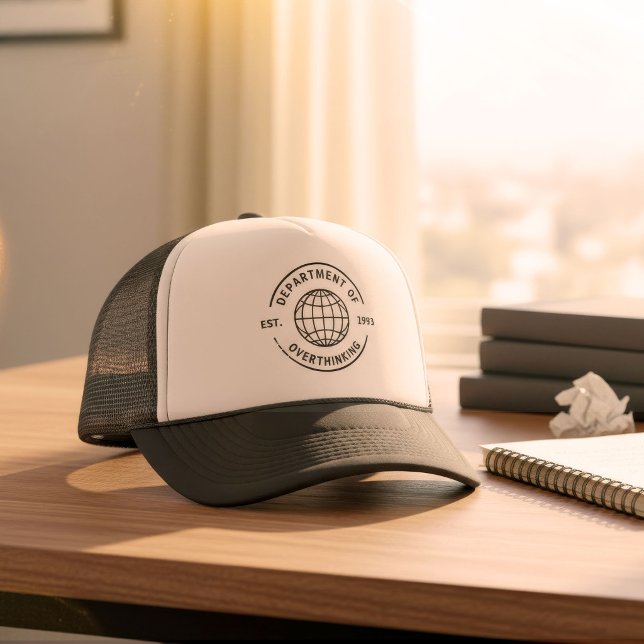 Funny Retro Department of Overthinking Introvert Trucker Hat (Creator Uploaded)