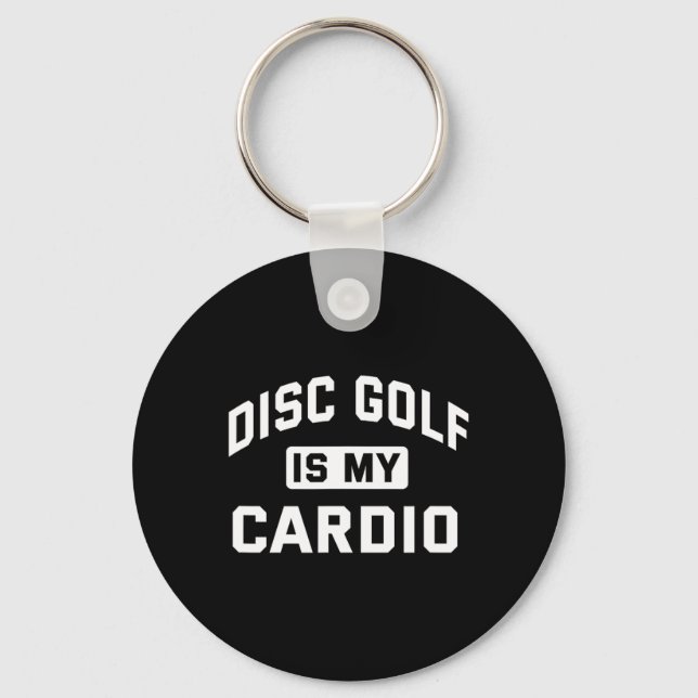 Funny Retro Disc And Disc Golf Ultimate Frisbee Pl Key Ring (Front)