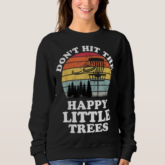 Funny Retro Disc Golf Frisbee Golfing Player Sport Sweatshirt (Front)