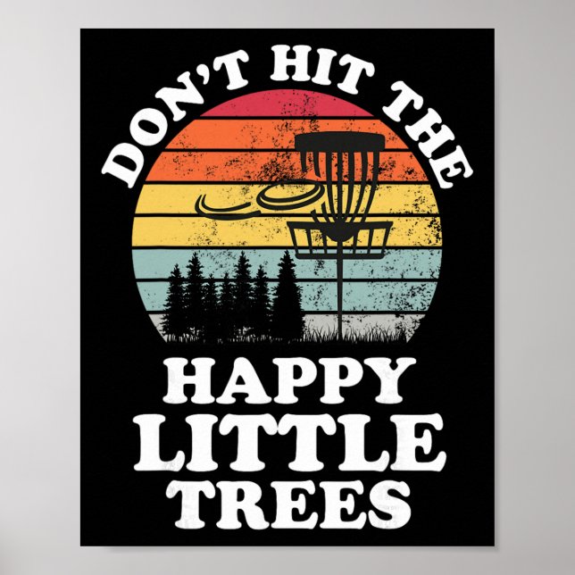 Funny Retro Disc Golf Golfing Player Frisbee Lover Poster (Front)
